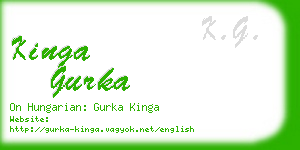 kinga gurka business card